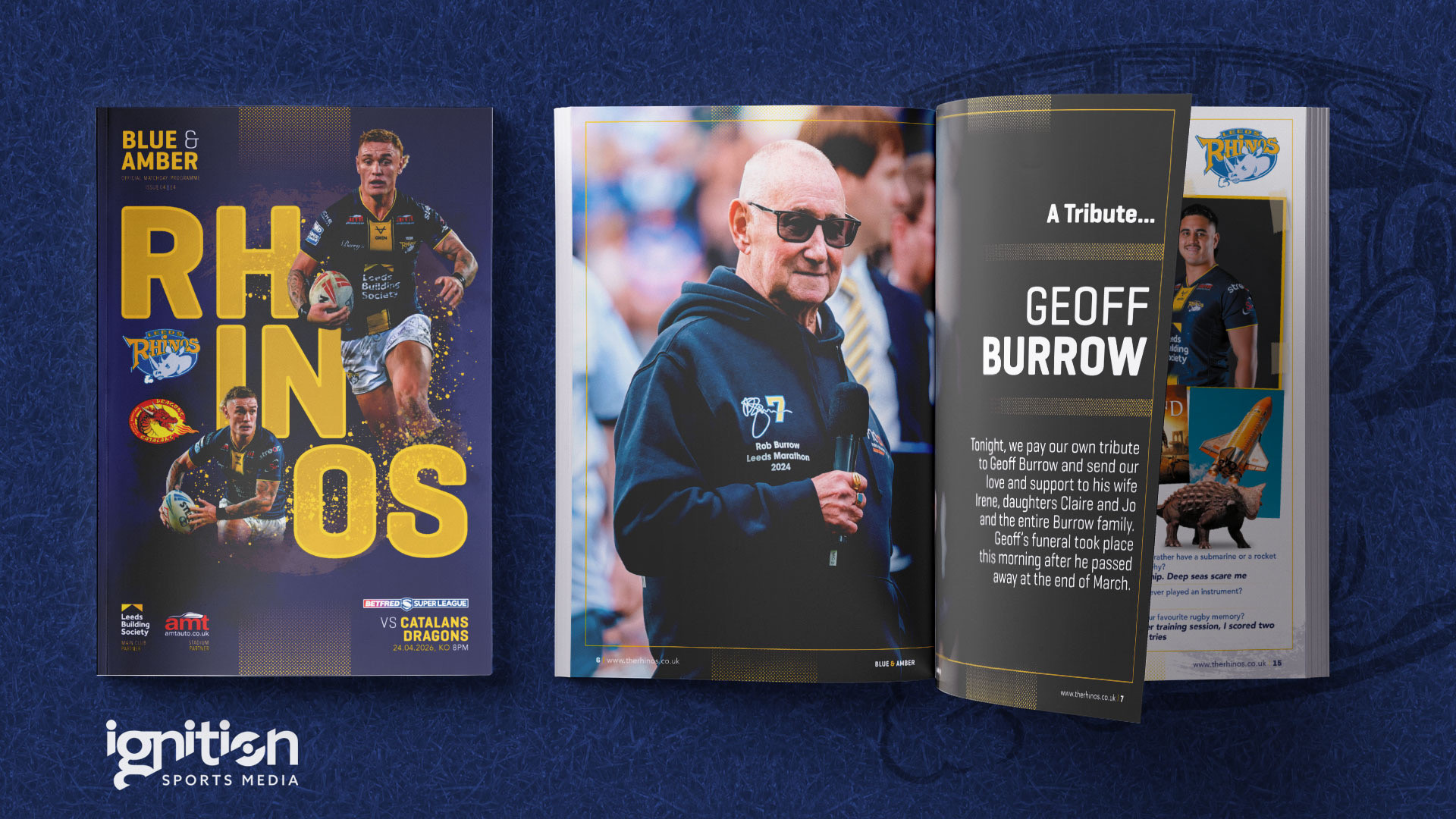 Get the new edition of Blue & Amber at today's game!