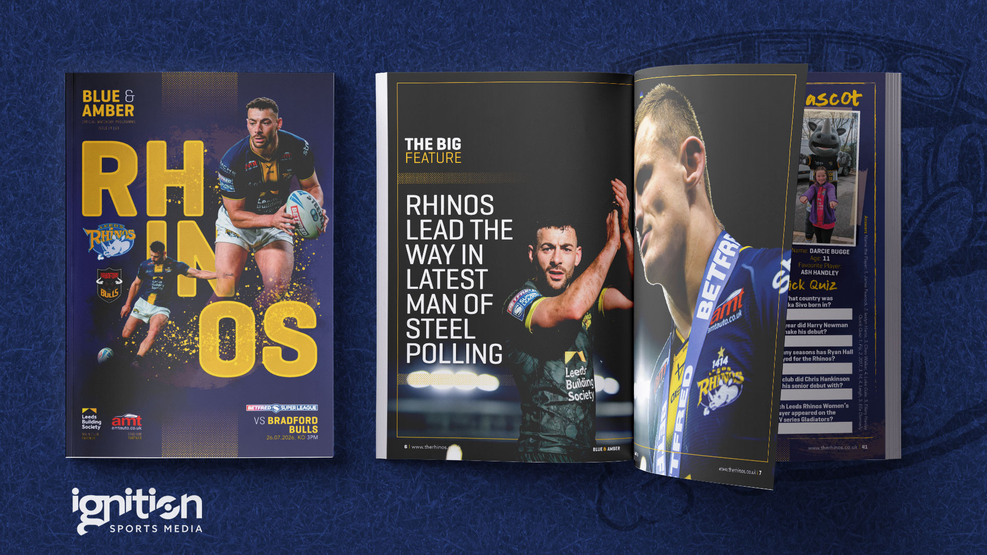 Get the new edition of Blue & Amber at today's game!