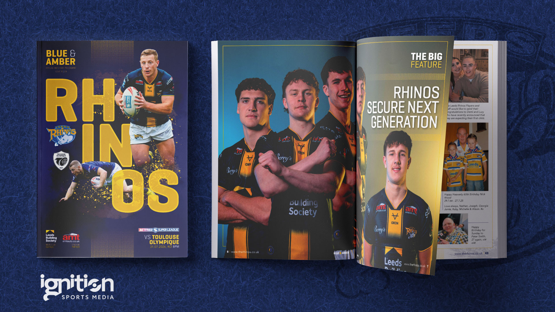 Get the new edition of Blue & Amber at today's game!