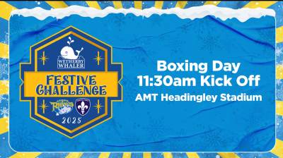 Rhinos to face Wakefield in annual Wetherby Whaler Festive Challenge