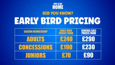 Did You Know? Early Bird Prices on Season Memberships