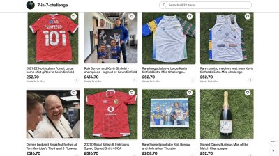 Show your support for Sir Kev and his latest challenge with unique items up for auction
