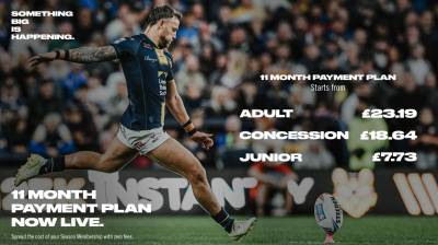 11-month Rhinos Payment Plan is now live!